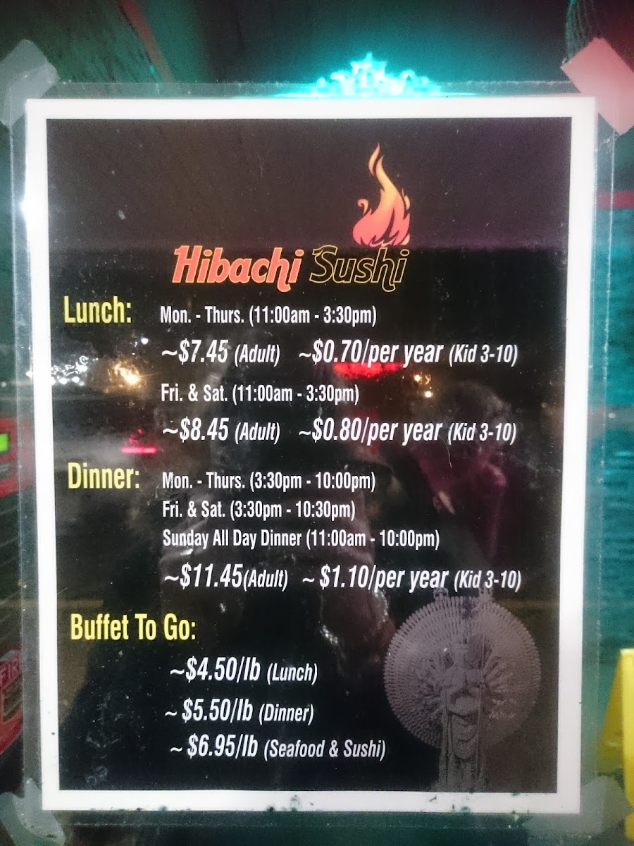 Hibachi Sushi Supreme Buffet Menu - Image 3